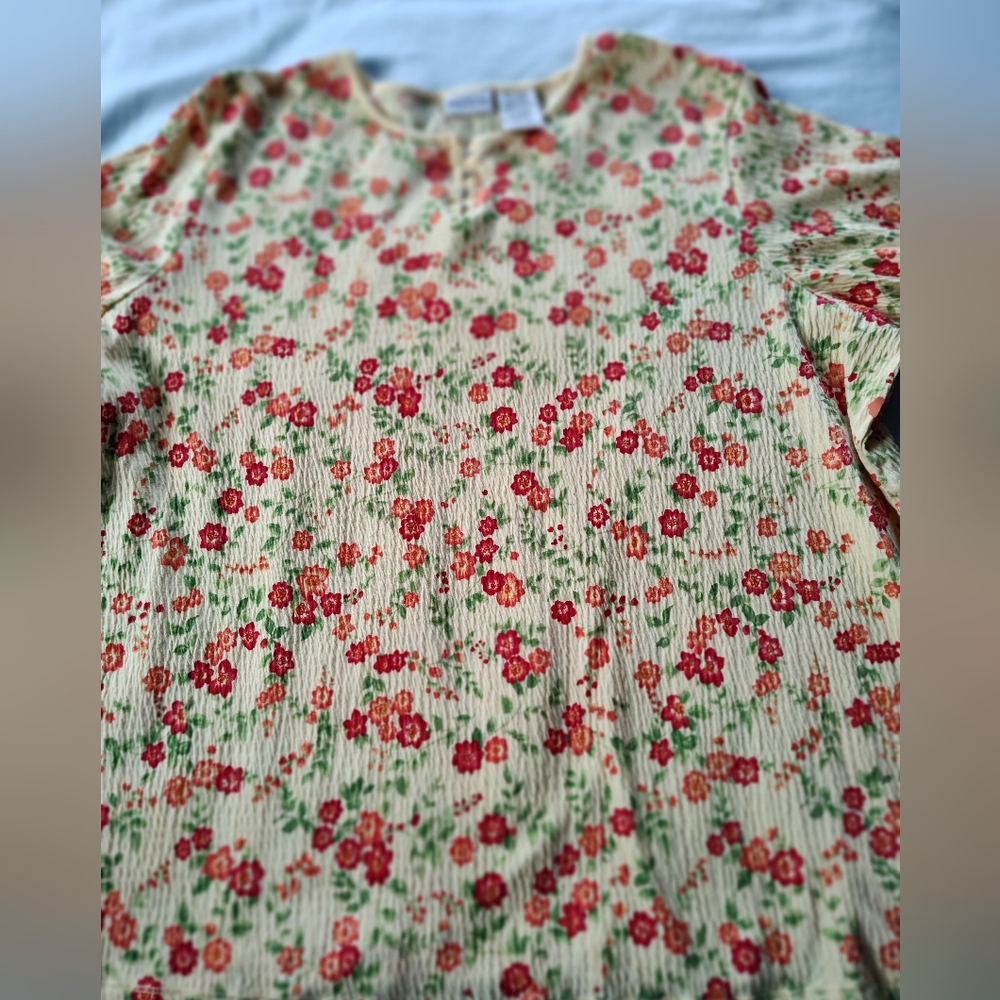 WHITE STAG Ladies Pullover Blouse  Size 22/24W Short Sleeves